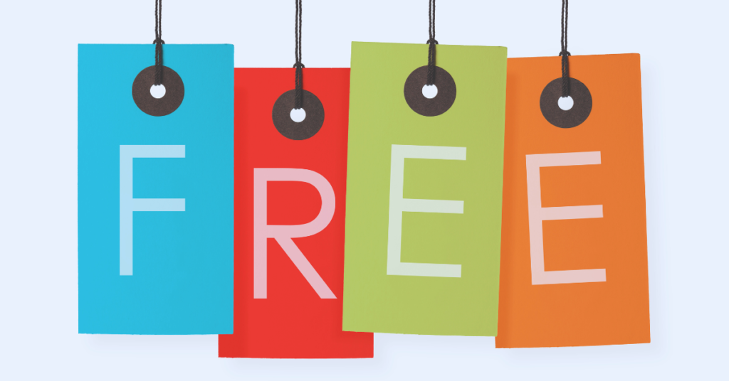 Image shows the word FREE